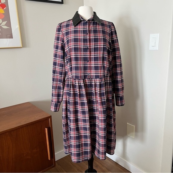 ASOS Curve Checkered Button-Up Dress - Picture 1 of 8